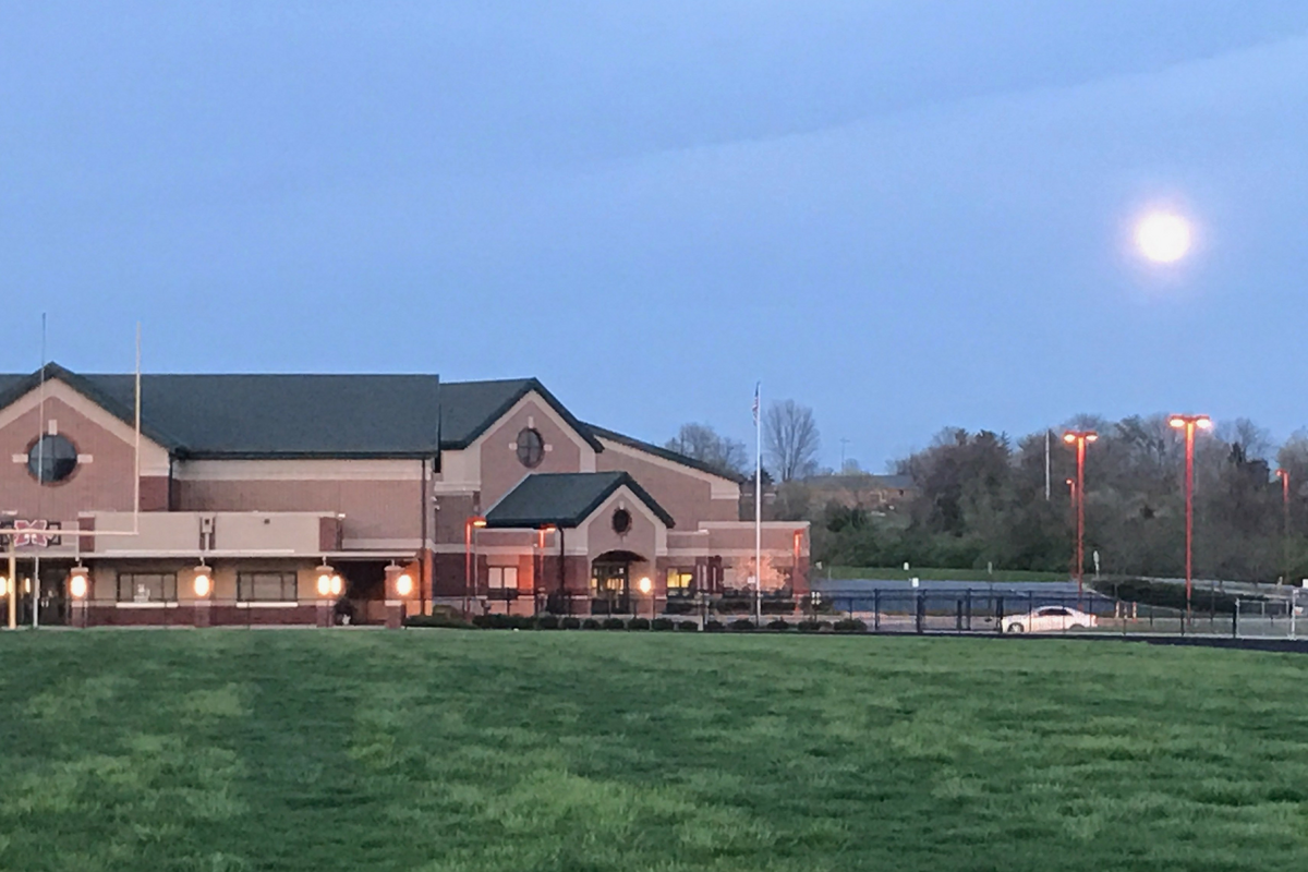 Exterior view of school building