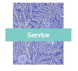 Service text with leaf pattern background
